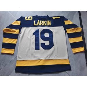 NC74 Custom Hockey Jersey Men Youth Women Vintage 19 Dylan Larkin High School Size S-6XL eller något namn och nummer Jersey