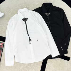 Lüks tasarımcı Prad Erkek Elbise Gömlekler SS İş Gündelik Uzun Kollu Gömlek Çift Yüksek Kaliteli 120 Sayı Poplin Pamuk Cilt Dostu Comfor