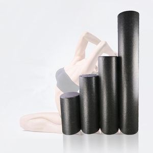 Yoga Blocks 1Pcs 30/45/60CM Pilates Foam Roller Black Column Body Exercise Fitness Equipment For Gym With Trigger Points Training