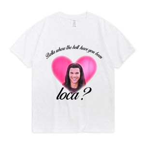 Bella onde o inferno você esteve loca algodão tshirt homens mulheres rua hip hop harajuku impressão camiseta verão super tees 220712