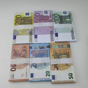 Party Supplies Movie Money Banknote 5 10 20 50 Dollar Euros Realistic Toy Bar Props Copy Currency Faux-billets 100 PCS/Pack high quality