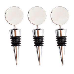 Runde Rotwein Flasche Stopper Blank Metall Bar Werkzeug Hochzeit Geschenk Für DIY Kristall Dome Zubehör DH985