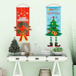 Christmas Decorations PC Shop Window Wall Decoration Hanging Flags Creative Pattern Pendant Flag PendantChristmas