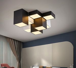 Luzes modernas da lâmpada do teto da combinação criativa Luzes brancas do teto do diodo emissor de luz preto para a sala de visitas do quarto do corredor da casa