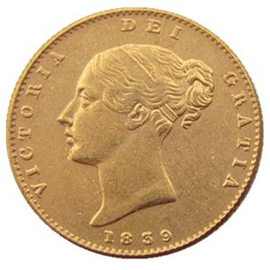 Полцены оптовых-Великобритания P шт Дата для выбранного ремесла Queen Victoria Young Head Gold монета очень редкая половина суверенной головки копировать монеты монеты продвижение заводская цена цена хорошие домашние аксессуары