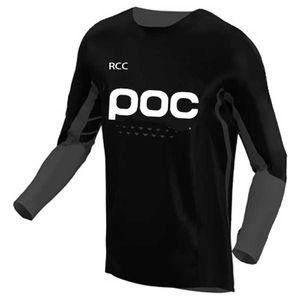 2022 Nya utomhuscykelkläder Tops T Shirts RCC POC Moto Bicycle Jersey Mtb Long Sleeve Enduro Downhill BMX Motocross MX Mountain Racing