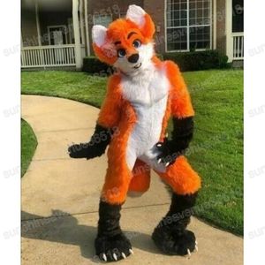 Halloween Orange Husky Fox Dog Mascot Costume Cartoon Theme Character Carnival Festival Fancy Dress Christmas Adults Size Birthday Party Outdoor Outfit Suit