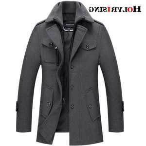 Men's Wool & Blends 4XL Coat Men 2022 Winter Coats Thick Cotton Jackets Male Casual Fashion Long Jacket Outwear