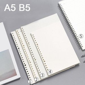 Notepads 60 Sheets Loose Leaf Notebook Refill Spiral Binder 20 26 Holes Diary Planner A5 B5 Grid Line Inner Core Paper Stationery