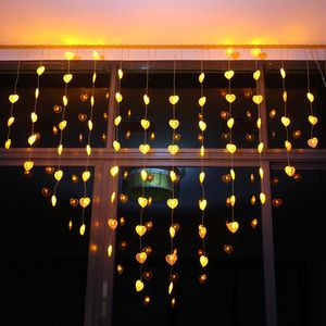 Strings Hearts LED Curtain światło 1,5 2m z zdalnym 8 trybami