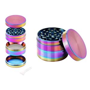 Dazzle Color Herb Grinders Курение аксессуары Много цветов 4 слоя цинковый сплав od 40 мм 50 мм 55 мм 63 мм 5915-5918ib