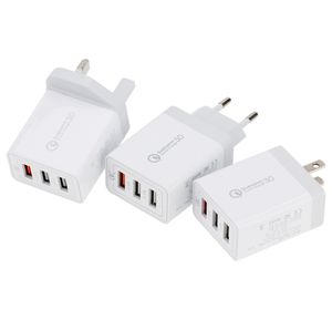 Szybki ładunek 3.0 Szybka ładowarka 18 W podwójna 2,4A USB Travel Mur