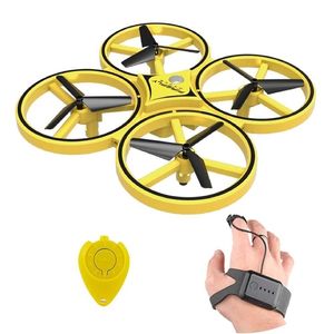 ZF04 RC Drone Mini Infrared Induction Control Leatitude Alettude Hold 2 Controllers Quadcopter for Kids Toy Gift 220720