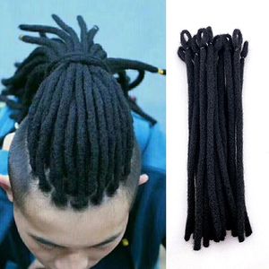 Männliche Dreadlocks synthetische Haarverlängerungen Perücke Zopf Hip-Hop Männer kurze Dreadlock handgefertigt weich