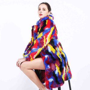 Tuhao Famale Coats 4xl 3xl Plus Size Winter Women Long красочный изделия из искусственного меха.