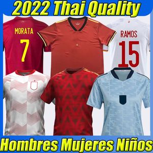 Kadınlar İspanya toptan satış-21 Espana Futbol Formaları Rodrigo Torres İspanya Konsept Futbol Gömlek Morata Ramos Thiago Iniesta Erkek Kadın Çocuklar Kiti Polo Eğitim Camisetas de Futbol