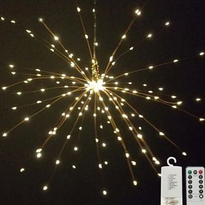 Strings 200Leds 3D Firework LED String Star Party Decoration Night Light Light Colorful Bombillas Retro Lampara Ampoule Casa de Natal decorada ST