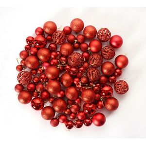 100Pcs Christmas Ball Tree Hanging Glitter Ornament Xmas Party Balls Pack Party Wedding Decorations Christmas Decor for Home 201203