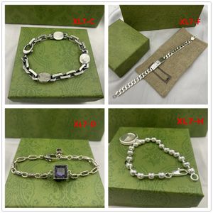 925 STERLING Gümüş Marka Tasarımcı Takı Kadın Bilezik Mücevherleri Lady Heart Link Charm Woman Hediyeler Partisi Van H