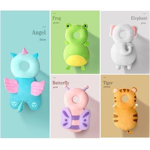 born Toddler Baby Head Protection Pad Cushion Headrest Cartoon Soft Security Pillows Angel Butterfly Backpack Fall Protection LJ201208