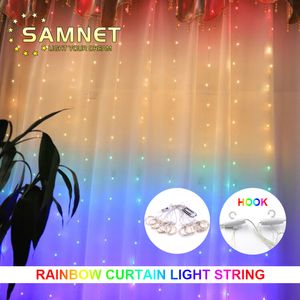 Rainbow LED LED Światła sznurkowe zasilane USB Garland Omrodowa Fairy Light