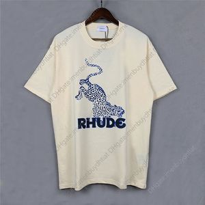 디자이너 T 셔츠 판매 WOLL RHUDE FORMULA RACING CLASSO SUNSET PRINT 1 1 짧은 슬리브 티셔츠 블랙 화이트 S-XL 고품질 001