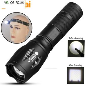 New 5000LM T6/ L2 Led Flashlight Ultra Bright Torch Camping Light 5 Switch Mode Waterproof Zoomable Bicycle Light Use 18650 Battery