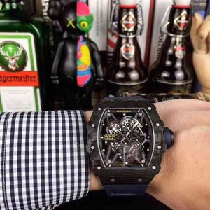 Projektant Richamill zegarek zegarek na rękę na rękę na rękę na rękę Męską Męską Męską RMS35-02 Automatyczny ruch szafirowy lustro importowany gumowy pasek Fold0i7V