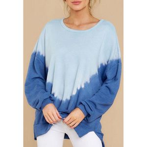 Women's Hoodies & Sweatshirts Casual Loose Sweatshirt Women Color Block Drop Shoulder Long Sleeve Pullover Patchwork Homewear Streetwear MX0