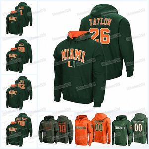 Mitness anpassade miami orkaner college fotboll hoodie ncaa college ray lewis ryan rizk sean taylor michael irvin jarrid williams ed reed al blades