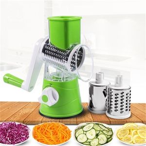 Manual Vegetable Cutter Slicer Kitchen Roller Gadgets Tool Vegetable Chopper Round Slicer Graters Potato Carrot Cheese Shredder 220423