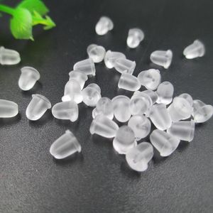 100 Stück/300 Stück/1000 Stück weiches Gummi, 4 x 4 mm, Ohrring-Rückenstopper für Ohrstecker, DIY-Schmuckherstellung, Ohrring-Zubehör