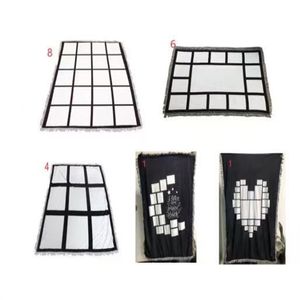 Wholesale Local warethouse! ! ! Sublimation Panel Blanket White Black Air Conditioning Blankets Sublimated Thermal Transfer Printing Rug B3