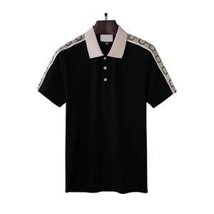 2023SS Designer koszule polo luksusowe polo casual męskie t -koszulki wąż pszczoła druk haftowy moda high Street Man Tee