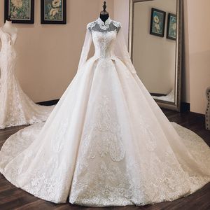 Nuovi abiti da sposa abiti da sposa a maniche lunghe spalla senza schienale Applique per matrimoni per adulti abiti da matrimonio per adulti vestido de nolia