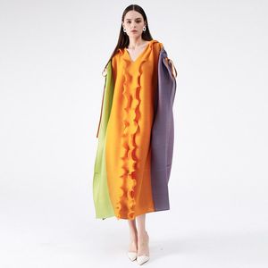 Abiti casual Designer di passerelle di alta qualità Abito da donna 2022 Estate Vintage Elegante Ruffles Allentato Maxi Robe LongueCasual