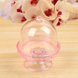 12PCS Acrylic Clear Mini Cake Stand Baby Shower Party Gifts Birthday Favors Holders Children Party Decoration Sweet n