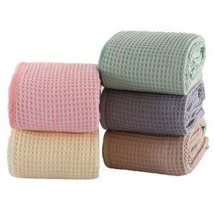 Blankets Cotton Waffle Towel Blanket Gauze Leisure Nap Soft Lightweight Cover For Children And AdolescentsBlankets