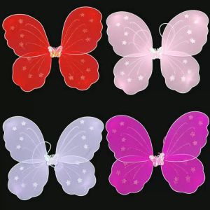 Dzień Dzień Dzień Prezentacja odzieży Dekoracja odzieży Mały aniołek Butterfly Wing Net Yarn Floral Wings Fairy Ubrania Halloweenowe narzędzia cosplay