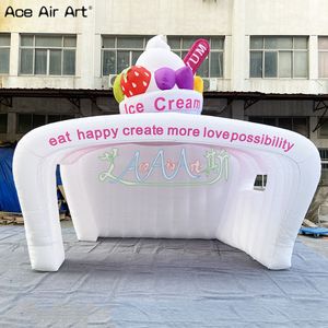 tenda gonfiabile attraente della cabina del supporto del chiosco del gelato 4.5mLx2.5mW per la decorazione fatta da Ace Air Art