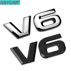 DsyCAR 1 sztuk Moda 3D Metal V6 Silnik Wyświetlacz Samochód Naklejka Emblemat Odznaka do samochodów Akcesoria Dekoracyjne NOWOŚĆ