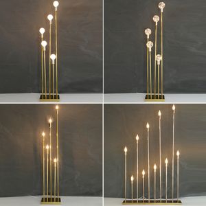 Luci di piombo per strada di nozze 10 luci di canna d'oro piene di lampadine gypsophila matrimonio oggetti di scena in ferro battuto decorazione disposizione luci sfera di drago