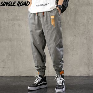 Singleroad Mens Harem Pants Joggers Fashion Grey Cotton Hip Hop japońskie spodnie uliczne Male Korean na 201112 rok