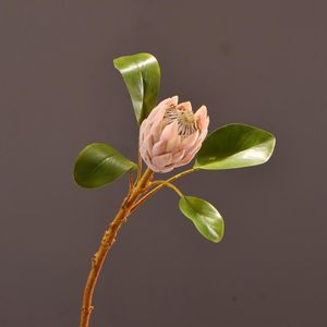 Diy Sekmeleri toptan satış-Dekoratif Çiçekler Çelenk MBF Gerçekçi Kral Protea Cynaroides Yapay İpek DIY Düzenlemesi Sahte İmparator Çiçek Ev Partisi Düğün Tab