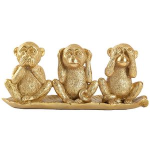 Estatuas De Monos al por mayor-Decoraciones de jardín resina nórdica estatua de mono dorado decoración para el hogar figuras en miniatura animales corredor escultura decorativa de arte moderno adorno