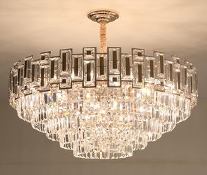 Postmodern Luxury Crystal Lamp Living Room Decoration Chandelier Villa Duplex Bedroom Kitchen Circular Designer Pendant Lights
