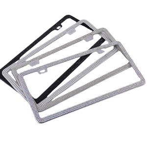 US Standard Diamond-encrusted License Plate Frame 310x160mm Stainless Steel Licenses Plates Frames