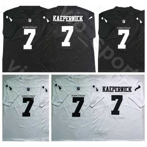 C202 Imwithkap Movie 7 Colin Kaepernick Football Jersey Men University Black Team White Away IM WITH KAP I Know My Rights Breathable Hot