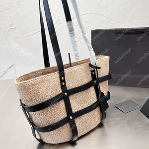 Summer Duża pojemność TOTE Modna torebka plażowa torebki słomiane na ramię kobiety