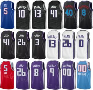 Print Earned Classic Basketball Edition Kevin Huerter Jersey 8 Domantas Sabonis 10 Trey Lyles 41 Terence Davis 3 Justin Holiday 9 Jeremy Lamb 26 Malik Monk 0 Men Woman